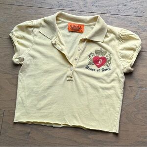 House Of Juicy y2k Yellow Crop top